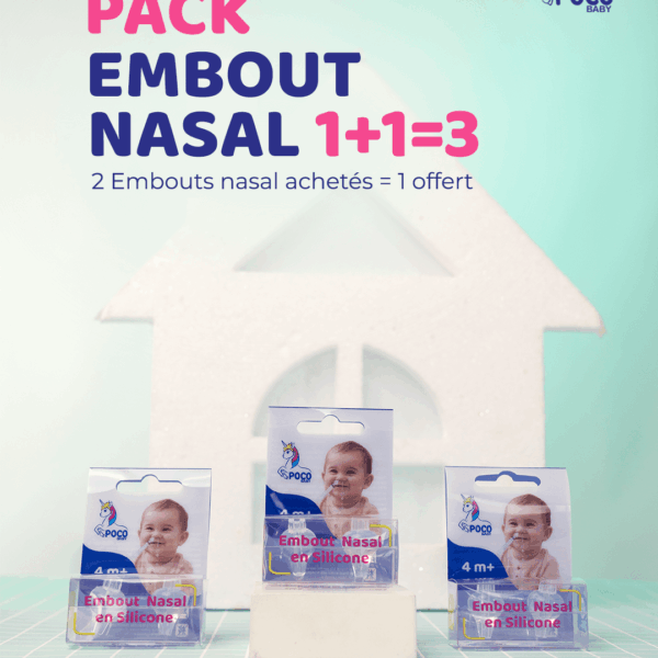 Pack embout nasal en silicone1+1=3 ( 2 embouts nasal achetés = 1 offert )